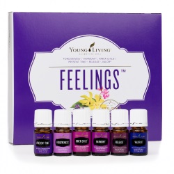 Feelings Kit YL. De collectie bestaat uit Harmony (5 ml), Forgiveness (5 ml), Inner Child (5 ml), Present Time (5 ml), Release (5 ml) en Valor® (5 ml).